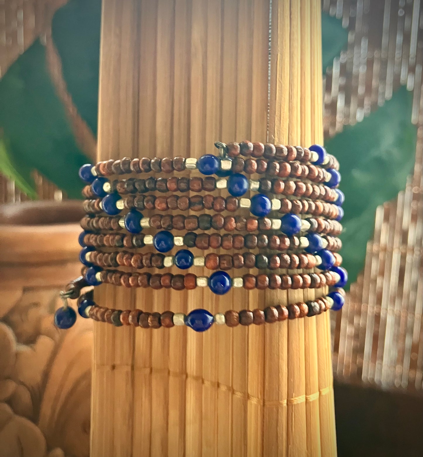 Blue & brown Beaded Bracelet